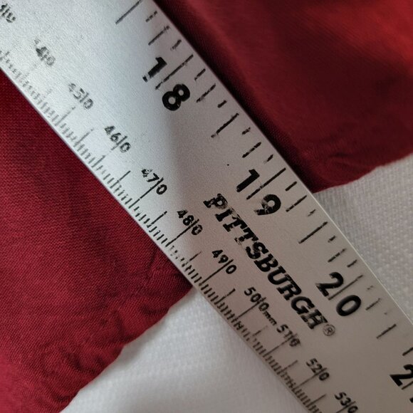 Jewel Queen Tunic Top Womens Sz 3X Button Up 3/4 Sleeves Embroidered Drk Red NWT - Picture 9 of 13